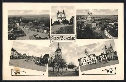 AK Alt Bunzlau / Brandeis (NL), Ortsansichten, Kirche, Denkmal