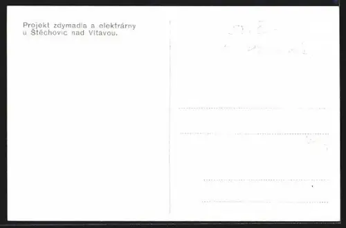 AK Stechovice nad Vltavou, Projekt zdymania a elektrárny