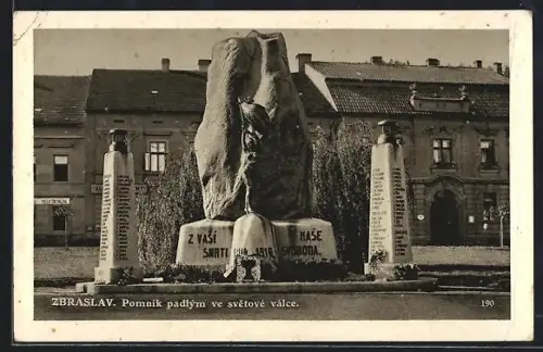 AK Zbraslav, Pomník padlým ve svetové válce