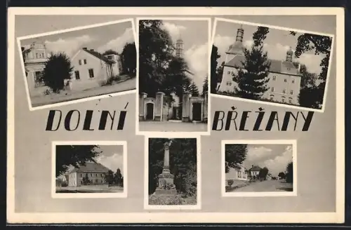 AK Dolni Brezany, verschiedene Gebäudeansichten