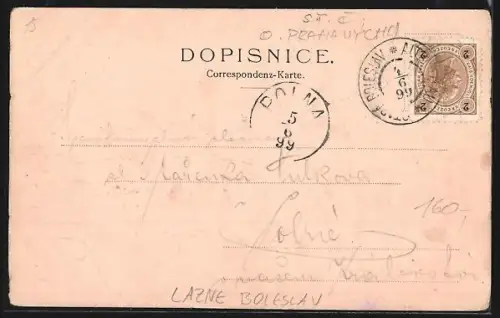 AK Lázne Boleslav, Námesti, Dekanstvi, Socha Sv. Vaclava