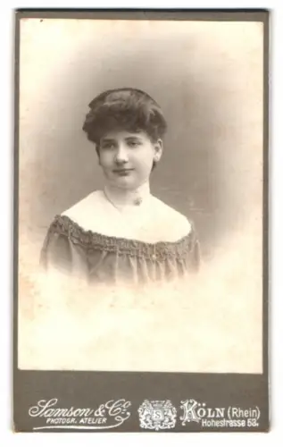 Fotografie Samson & Co, Köln, Hohe Strasse 58, Porträt einer jungen Dame