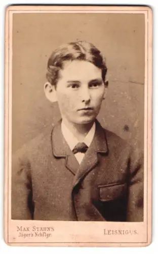 Fotografie Max Stahns, Leisnig, Obermarktgasse, Porträt eines Jungen