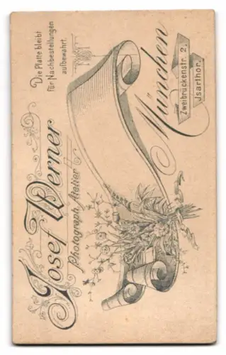 Fotografie Josef Werner, München, Zweibrückenstr. 2, Porträt einer jungen Frau