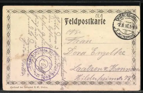 AK Craonne, Église en ruines entourée d`arbres dénudés