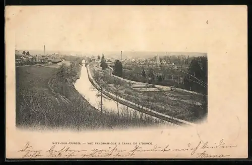 AK Lizy-sur-Ourcq, Vue panoramique et canal de l`Ourcq