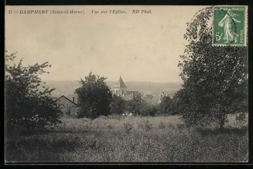 AK Dampmart /Seine-et-Marne, Vue sur l`Église