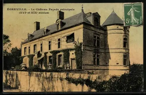 AK Égreville, Le Château Facade principale, XVIe et XIXe siècles