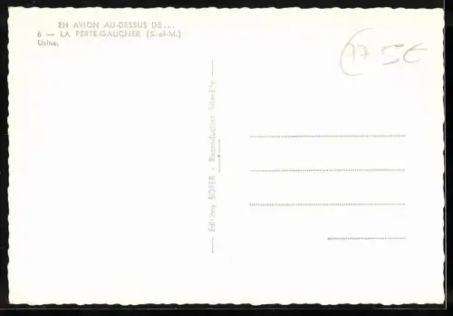 AK La Ferté-Gaucher, Usine vue du ciel