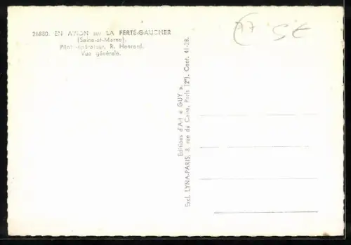 AK La Ferté-Gaucher /Seine-et-Marne, Vue générale en avion