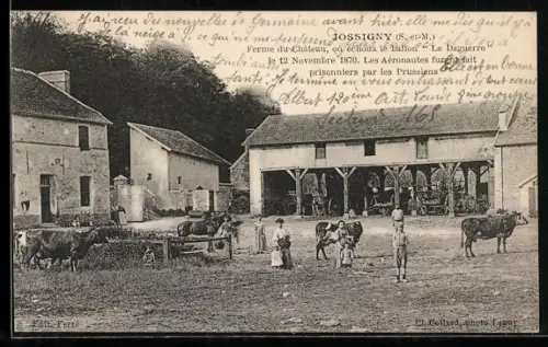 AK Jossigny /S.-et-M., Ferme du Châtelain avec animaux et bâtiments agricoles