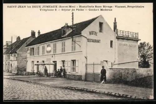 AK Saint-Jean les Deux Jumeaux, Hostellerie Beau Rivage, Vincent, Propriétaire