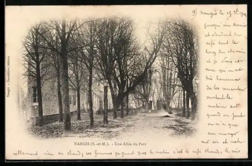 AK Nangis /S.-et-M., Une Allée du Parc