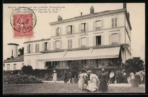AK Pont-aux-Dames /Couilly, Maison de retraite des Artistes Dramatiques, Vue sur le Parc