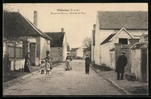 AK Thénisy /S.-et-M., Route de Cessoy, Entrée du Pays