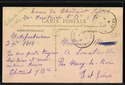 AK Beaumarchais /S.-et-M., Ferme du Noyer avec enfants et animaux dans la cour