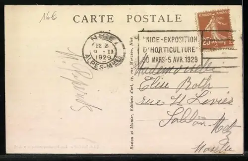 AK Nice, La Poissonnerie animée avec clients et étals de poissons