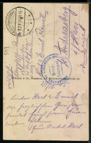 AK Leintrey, Église détruite avec des soldats à l`intérieur