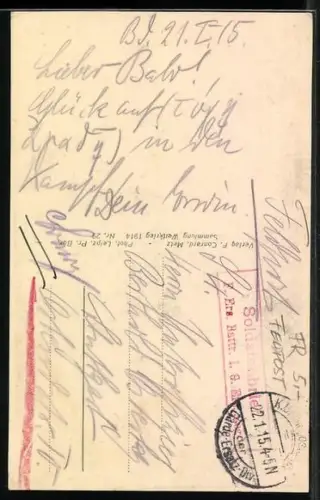 AK Bouillonville, Vue du pont endommagé dans le paysage environnant