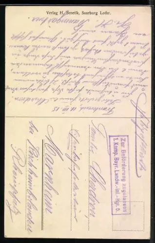 AK Vaucourt, Église pendant la guerre avec soldats et chevaux devant le bâtiment