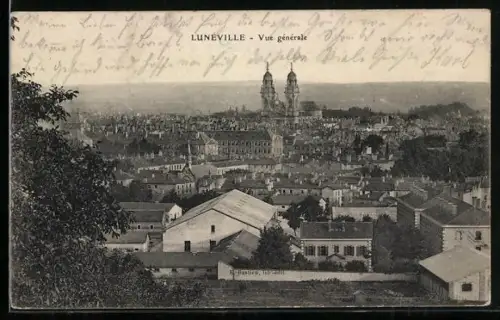 AK Lunéville, Vue générale