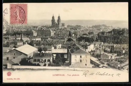 AK Lunéville, Vue générale