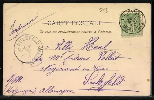 AK Lunéville, Vue du Pont de Viller