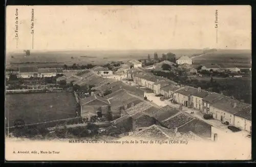 AK Mars-la-Tour, Panorama pris de la Tour de l`Église, Côté Est