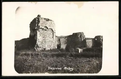 Foto-AK Prény, Ruines du château médiéval