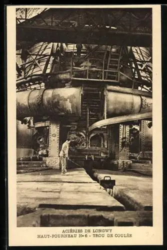 AK Longwy, Haut-Fourneau No 6, Trou de Coulée dans les Aciéries