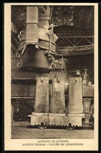 AK Longwy, Aciérie Thomas, Coulée en lingotières