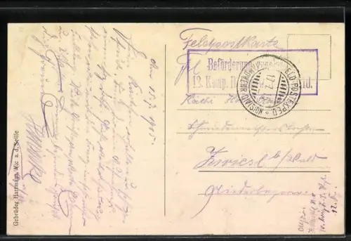 AK Xures, Rue principale avec le Café de Lorraine et villageois animés