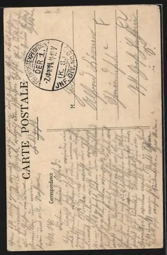 AK Montaigu /Aisne, Vue du Pays, Route de la Gare