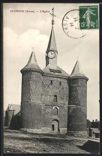 AK Plomion /Aisne, L`Église