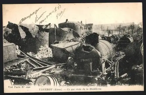 AK Vauxrot /Aisne, Ce qui reste de la Distillerie