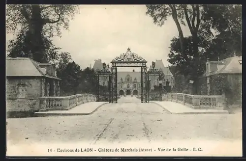 AK Marchais /Aisne, Château de Marchais, Vue de la Grille