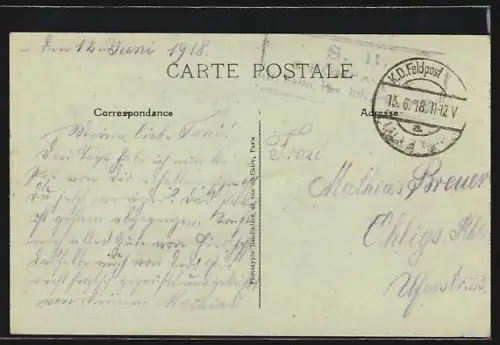 AK Soissons, Aspect des ruines des Magasins Généraux, Route de Bethune