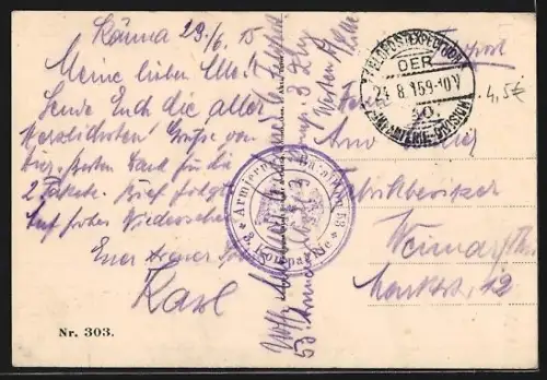 AK Missy, Vue du village avec bâtiments historiques et soldats au premier plan