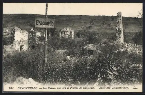 AK Craonnelle, Les Ruines, vue vers le Plateau de Californie