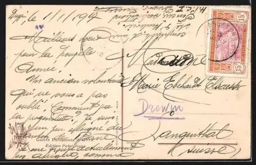 AK Soissons, Pont de Soissons détruit par les Allemands