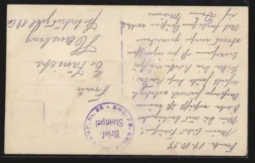 Foto-AK Varennes, Vue des ruines au bord de la rivière