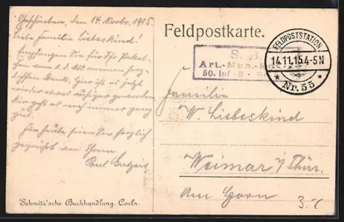 AK Rethel, Campagne 1914/15, quartier détruit