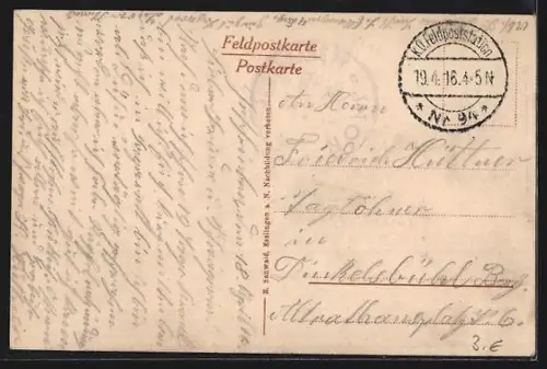 AK Mouzon, Pont en bois sur la Meuse avec vue sur l`église