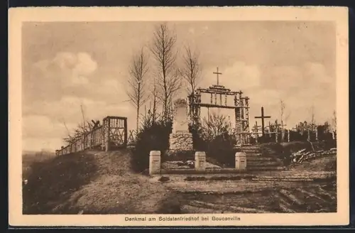AK Bouconville, Monument au cimetière militaire