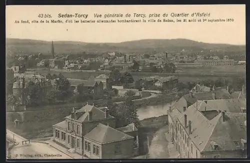 AK Sedan-Torcy, Vue générale de Torcy, prise du Quartier d`Asfeld