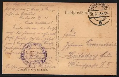 AK Charleville, Vue d`ensemble de la ville avec rivière au premier plan