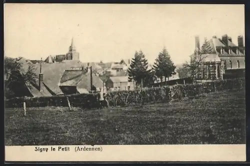 AK Signy le Petit, Vue du village avec église