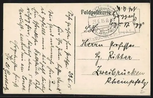 AK Rethel, Champ de ruines devant l`église après la campagne 1914/15