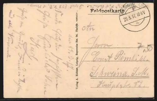 AK Rethel, Les ruines avec la cathédrale