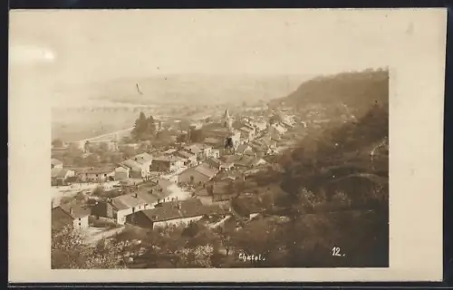 Foto-AK Châtel, Vue aérienne du village et paysage environnant